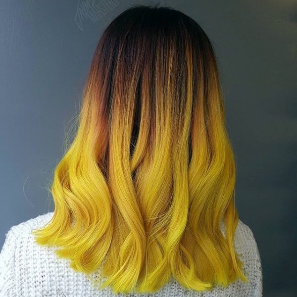 yellow ombre hair